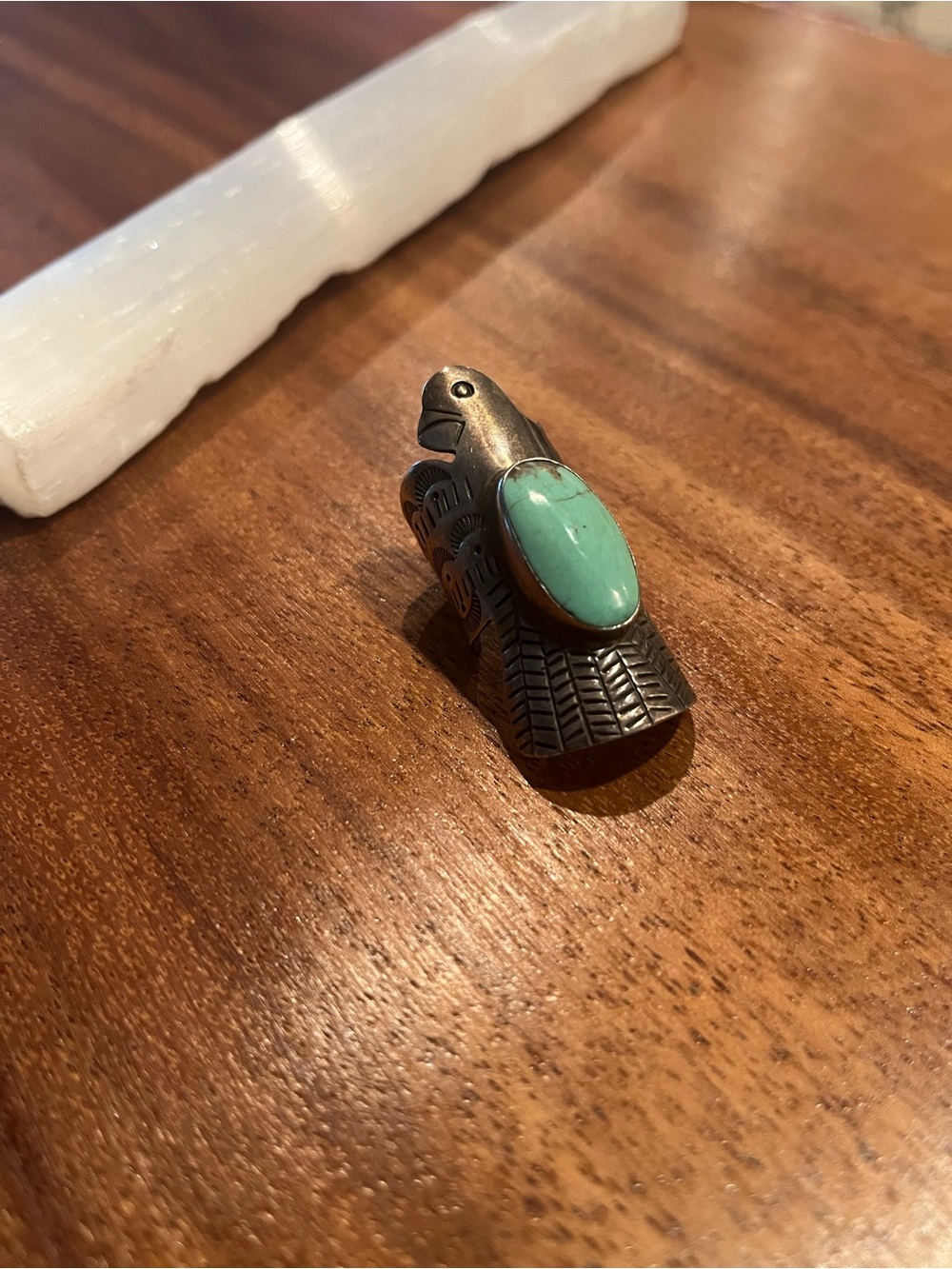 Sterling Silver Turquoise Thunderbird ring